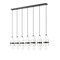Z-Lite Cayden Linear Chandelier, 7-Light, 4.75in W x 54in L x 16.75in H, Matte Black/Clear, Etched Opal 1946P-7L-MB - alternate 4